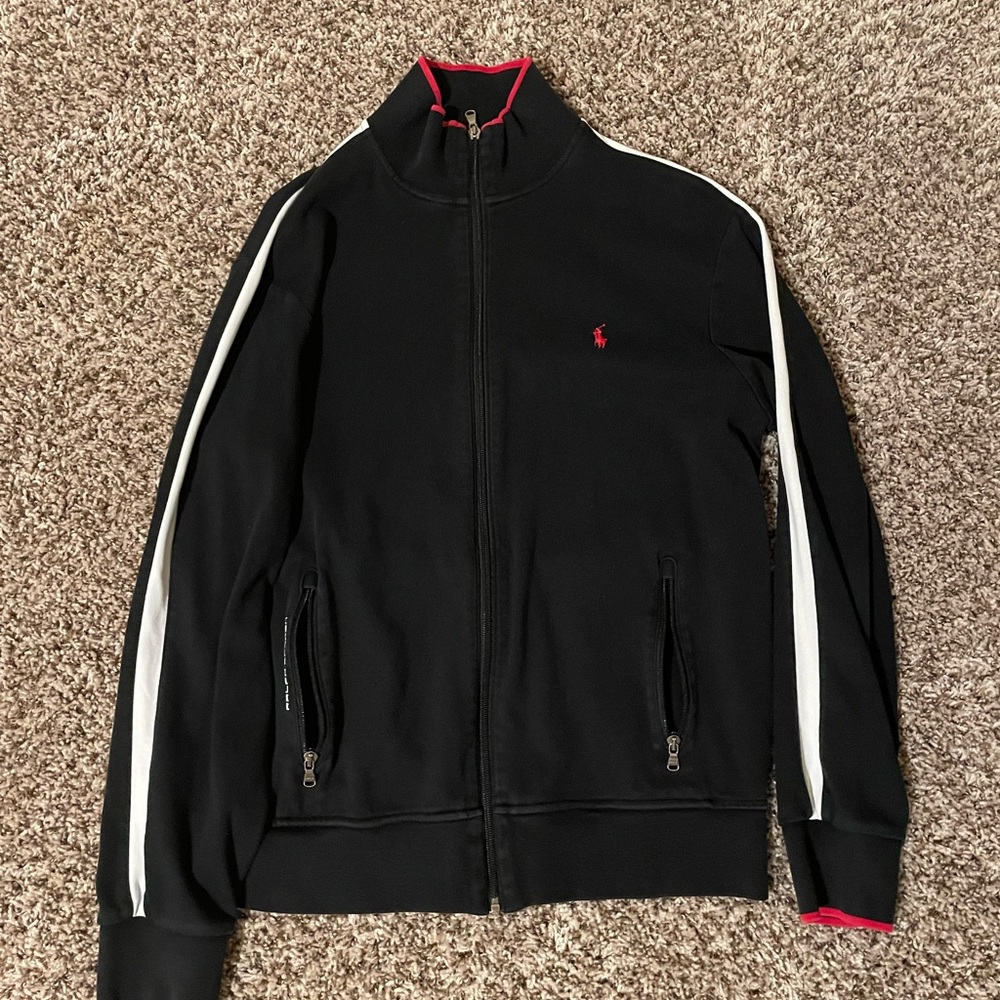 Polo by Ralph Lauren Black Jacket with Red Trim